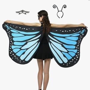 Blue Monarch Butterfly 3 Piece Halloween Costume